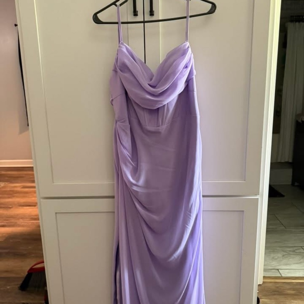 Azazie Strapless Lavender Dress